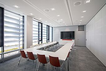 Office Meeting Room An empty meeting room at Rosenberger in Fridolfing