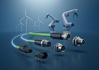 Single Pair Ethernet SPE Industrial connectors hybrid M12 IP20 cable assembly