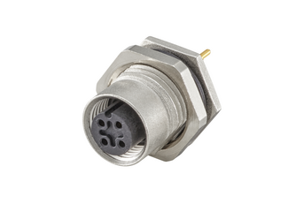 circular connector M12 for PCB mounting